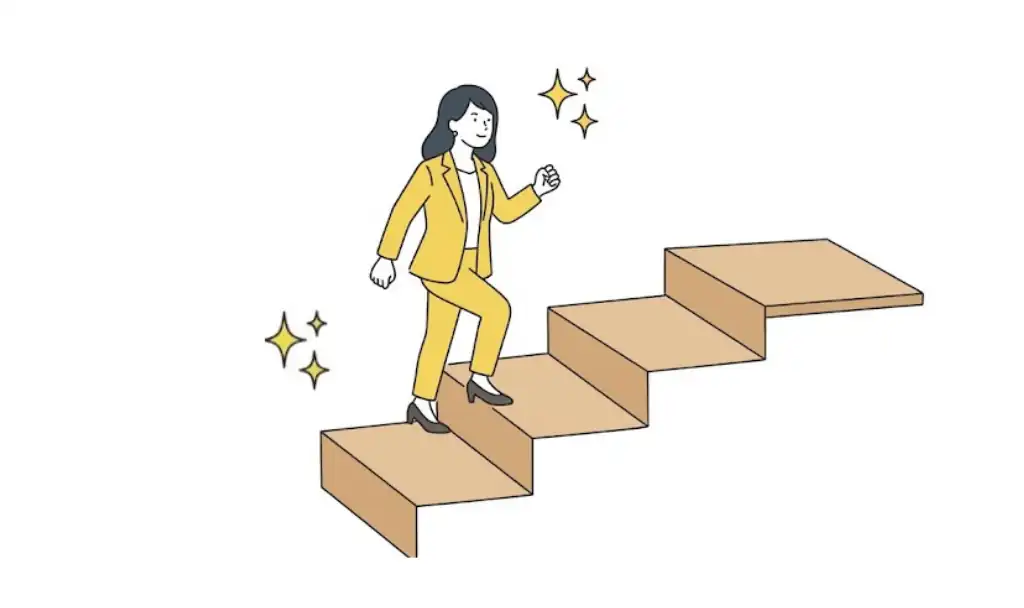 キャリアアップする女性